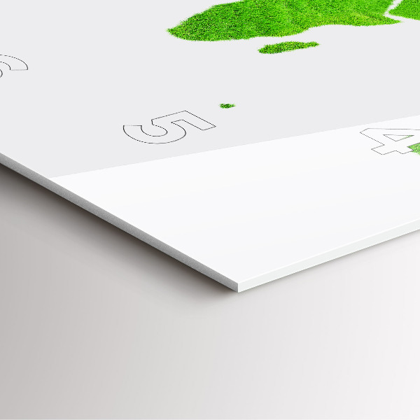 Kwadratowy zegar Mapa zielona trawa