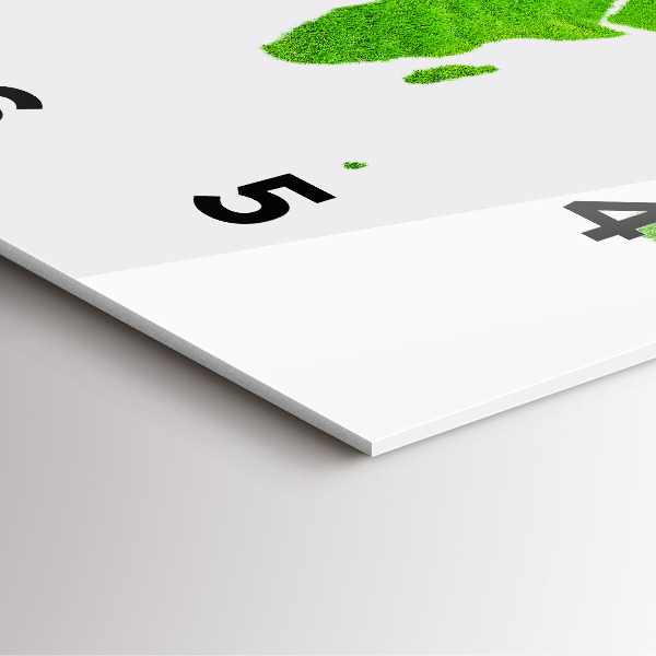 Kwadratowy zegar Mapa zielona trawa