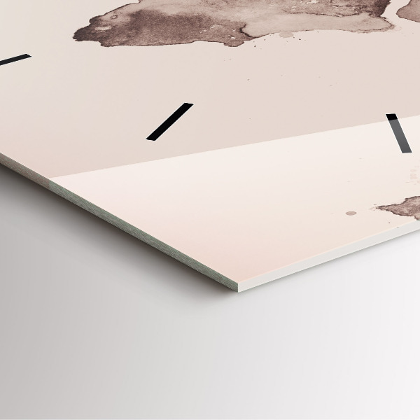 Kwadratowy zegar Akwarela mapa świata