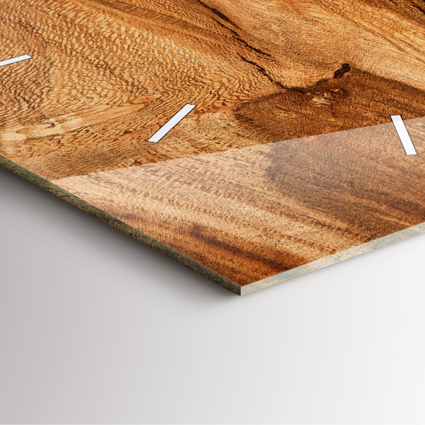 Kwadratowy zegar Tekstura drewna