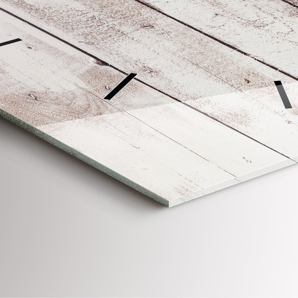 Kwadratowy zegar Jasne deski drewna