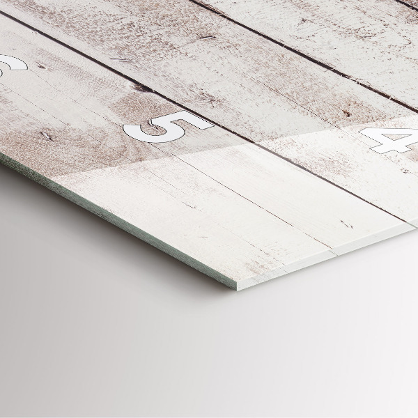 Kwadratowy zegar Jasne deski drewna