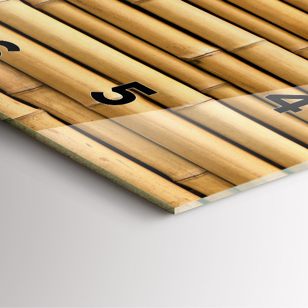 Kwadratowy zegar Bambusowe kije