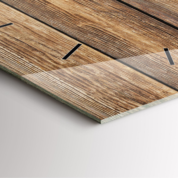 Kwadratowy zegar Drewniane deski