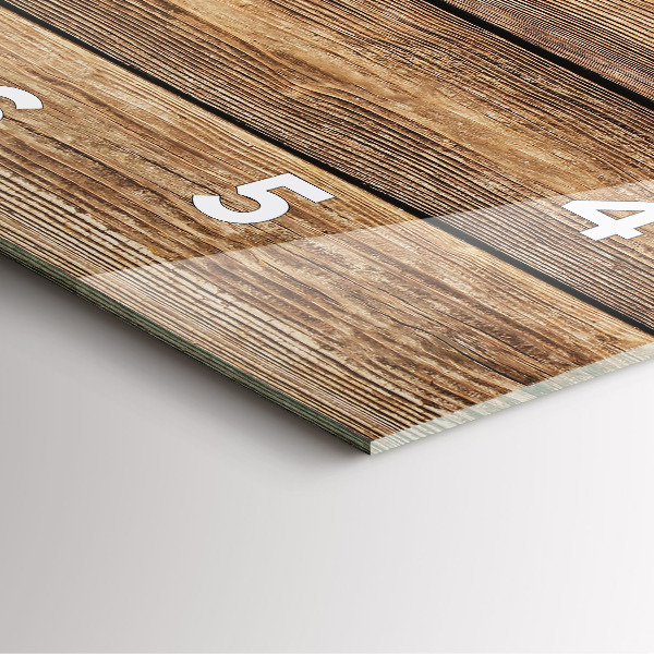 Kwadratowy zegar Drewniane deski