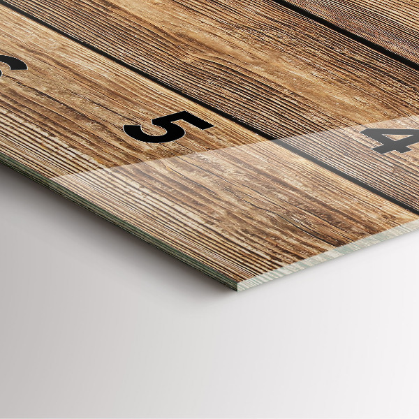 Kwadratowy zegar Drewniane deski