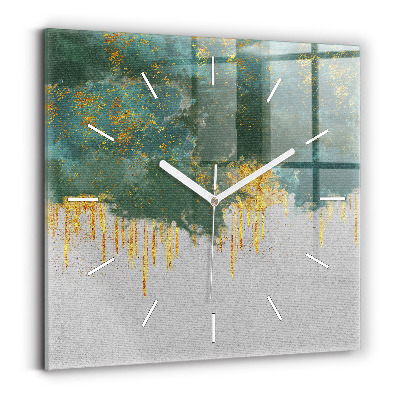 Zegar na ścianę kwadratowy Dekoracyjny wzór