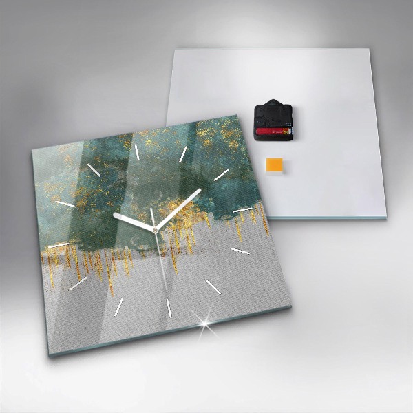 Zegar na ścianę kwadratowy Dekoracyjny wzór