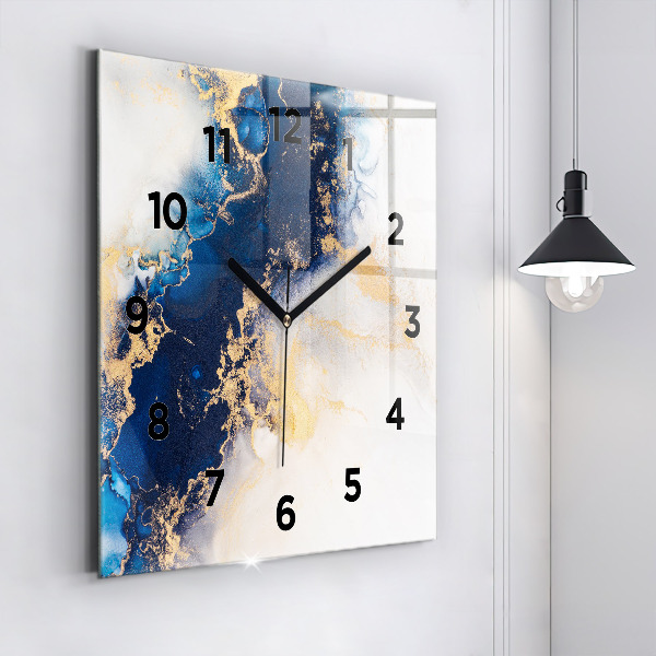 Zegar na ścianę kwadratowy Marmur wzór