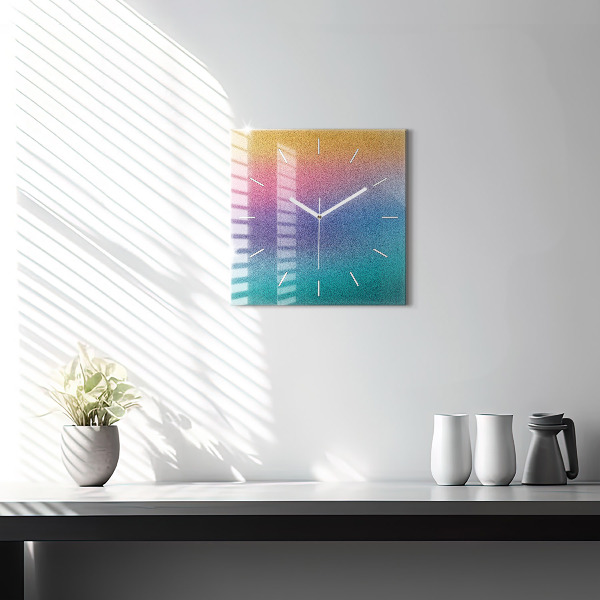 Zegar na ścianę kwadratowy Wzór gradient