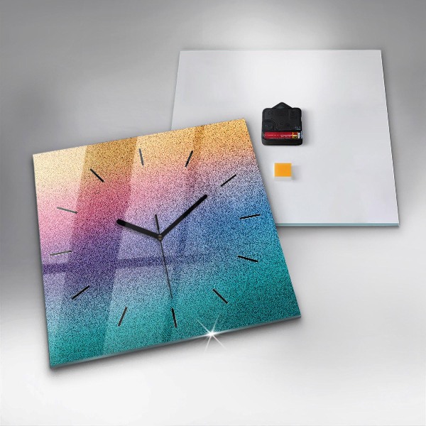 Zegar na ścianę kwadratowy Wzór gradient