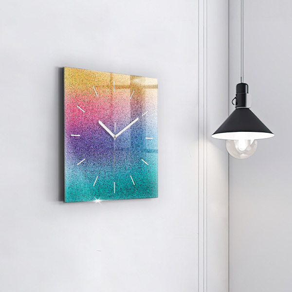 Zegar na ścianę kwadratowy Wzór gradient