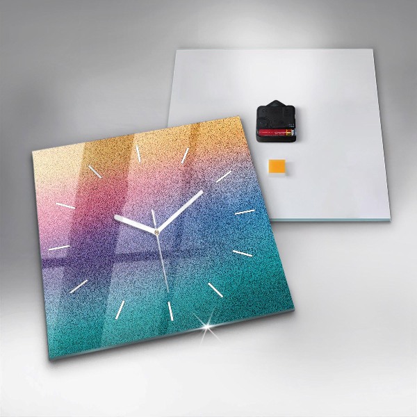 Zegar na ścianę kwadratowy Wzór gradient