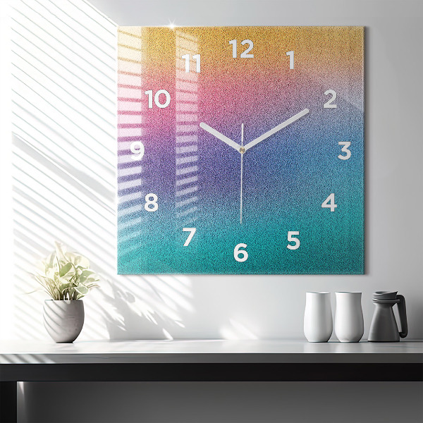 Zegar na ścianę kwadratowy Wzór gradient