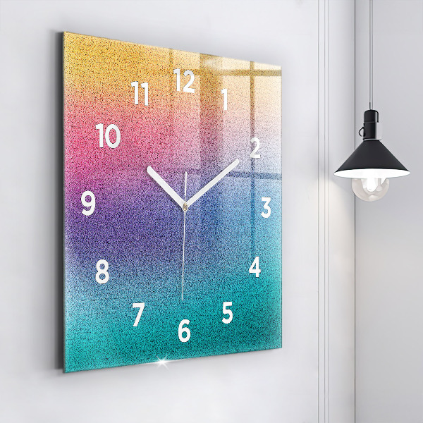 Zegar na ścianę kwadratowy Wzór gradient