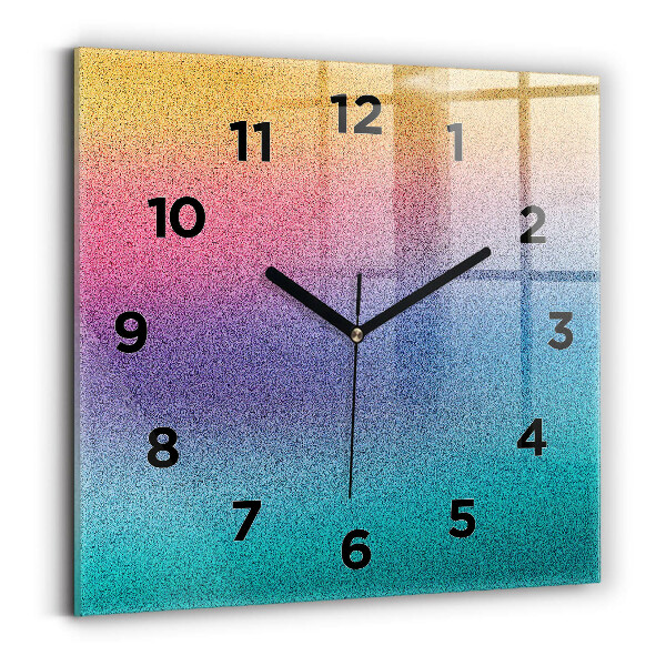 Zegar na ścianę kwadratowy Wzór gradient