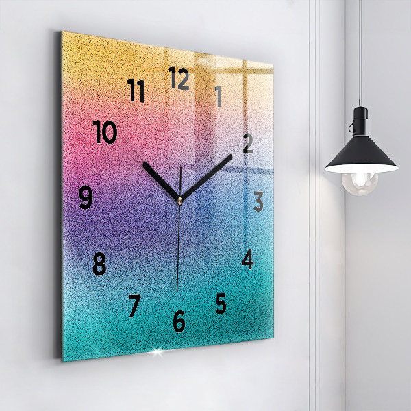 Zegar na ścianę kwadratowy Wzór gradient