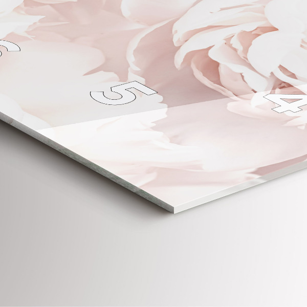 Zegar na ścianę kwadratowy Kwiaty piwonii