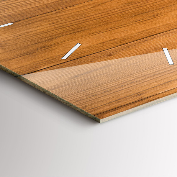 Zegar na ścianę kwadratowy Drewniane deski