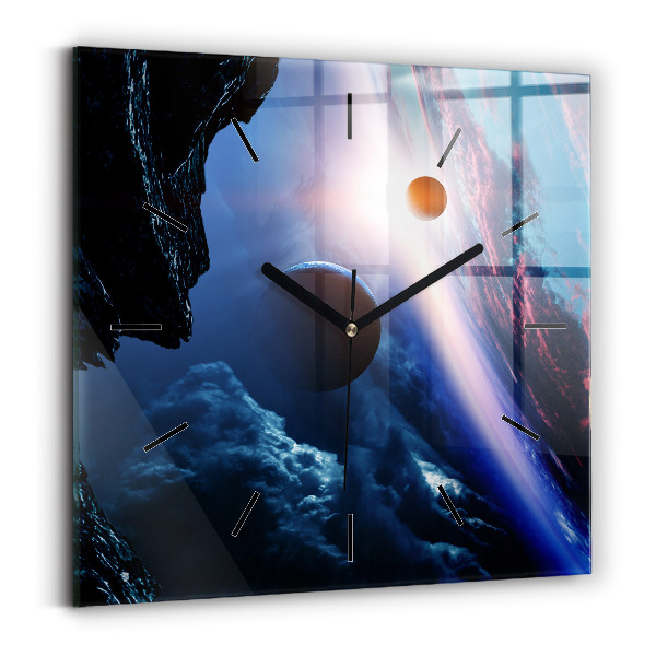 Zegar na ścianę kwadratowy Wielka galaktyka