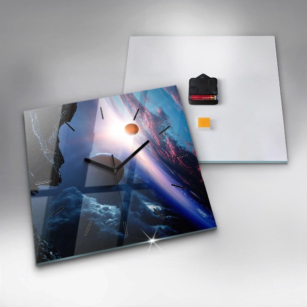 Zegar na ścianę kwadratowy Wielka galaktyka