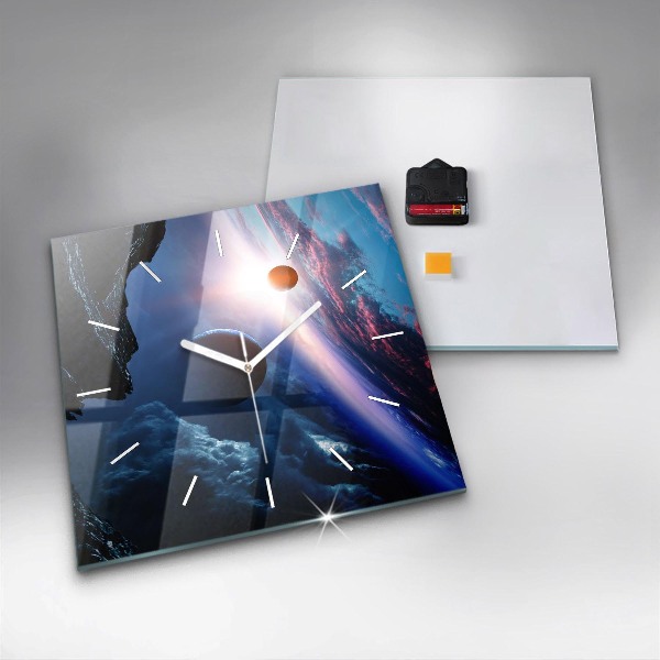 Zegar na ścianę kwadratowy Wielka galaktyka