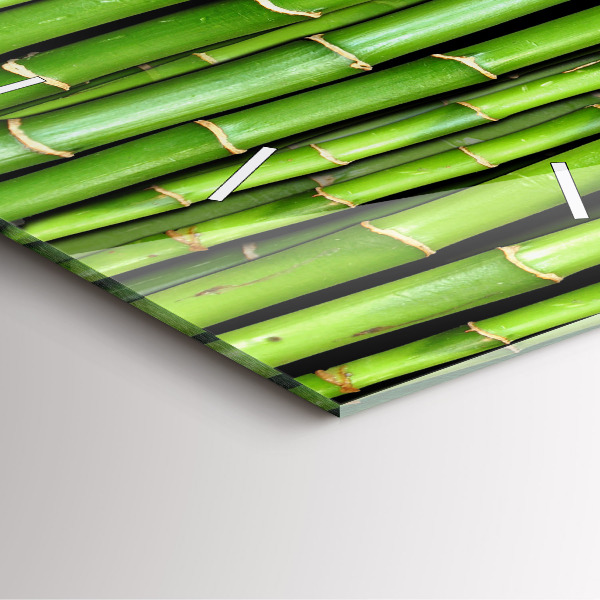 Kwadratowy zegar Bambus Azjatycki