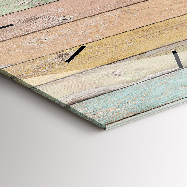 Kwadratowy zegar Kolorowe deski