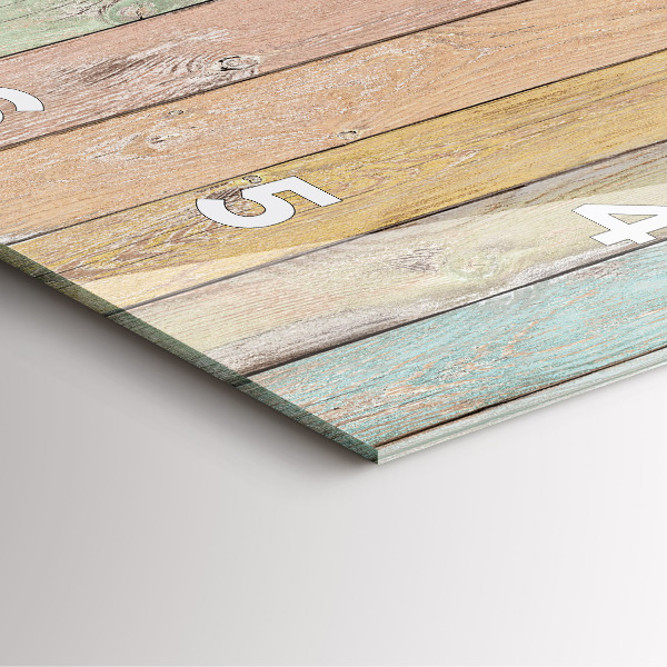 Kwadratowy zegar Kolorowe deski