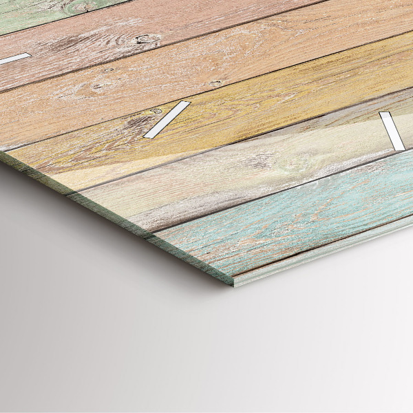 Kwadratowy zegar Kolorowe deski