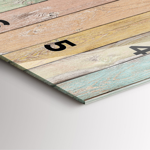 Kwadratowy zegar Kolorowe deski