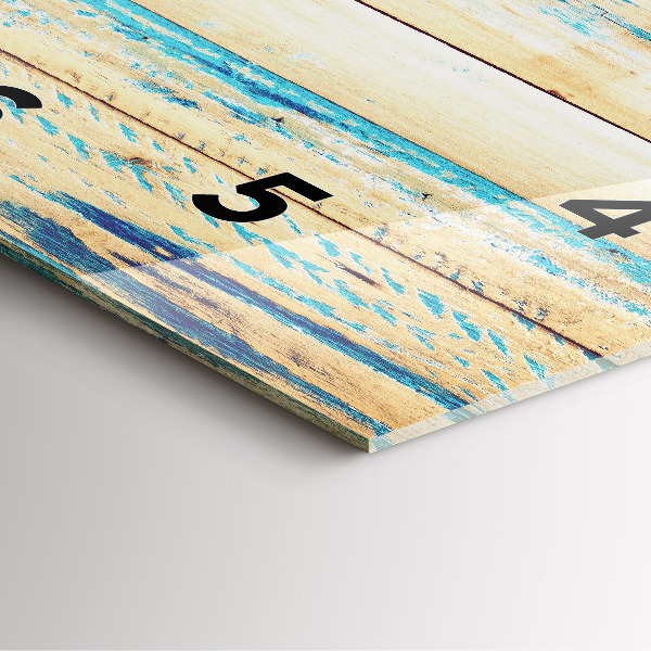 Kwadratowy zegar Porysowane drewno