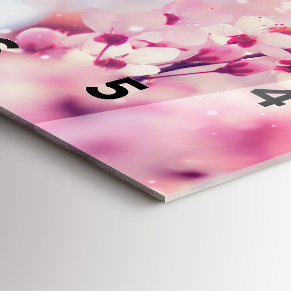 Kwadratowy zegar Kwiaty wiosna