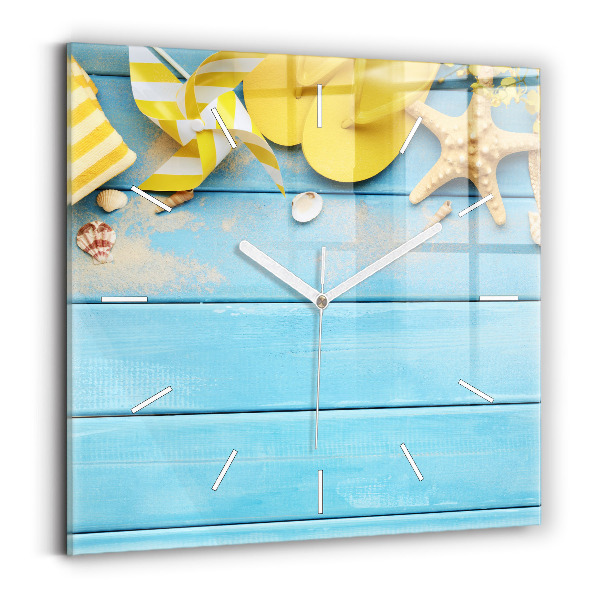 Kwadratowy zegar Akcesoria plażowe i deski