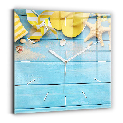 Kwadratowy zegar Akcesoria plażowe i deski