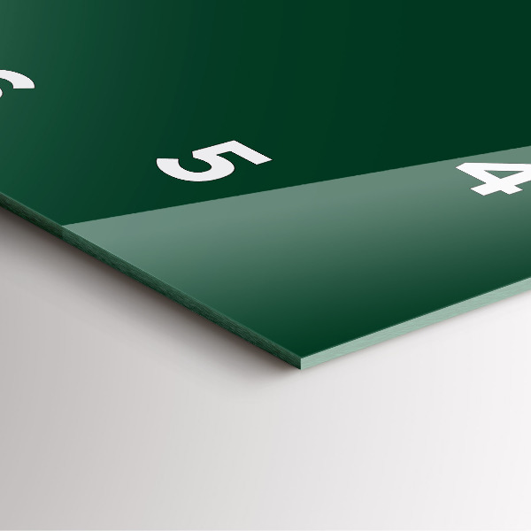 Zegar ścienny kwadratowy Kolor butelkowa zieleń