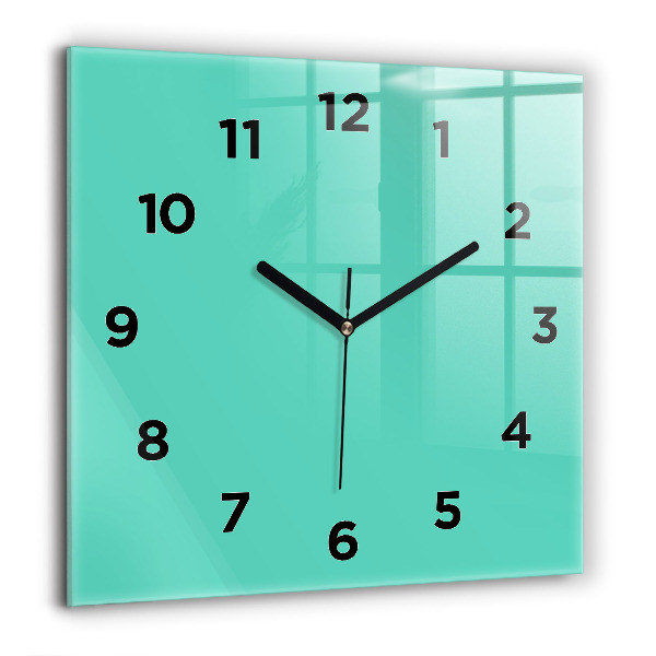 Zegar ścienny kwadratowy Turkusowy