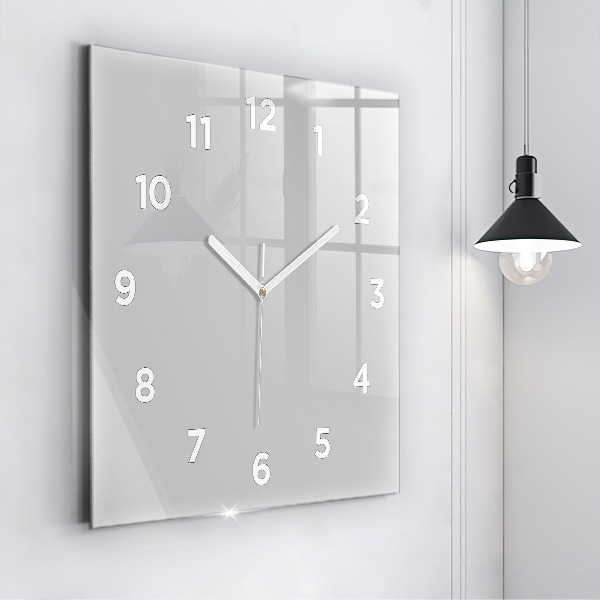 Zegar ścienny kwadratowy Jasny Szary
