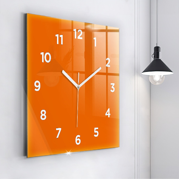 Zegar ścienny kwadratowy Pomarańczowy