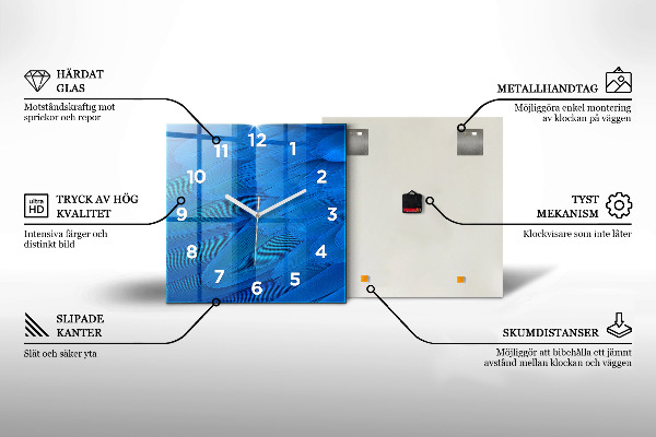Zegar ścienny kwadratowy Ostre papryczki