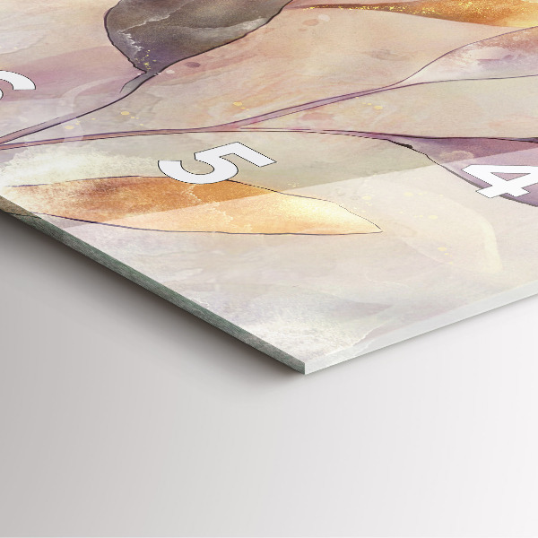 Zegar na ścianę kwadratowy Abstrakcyjne boho liście