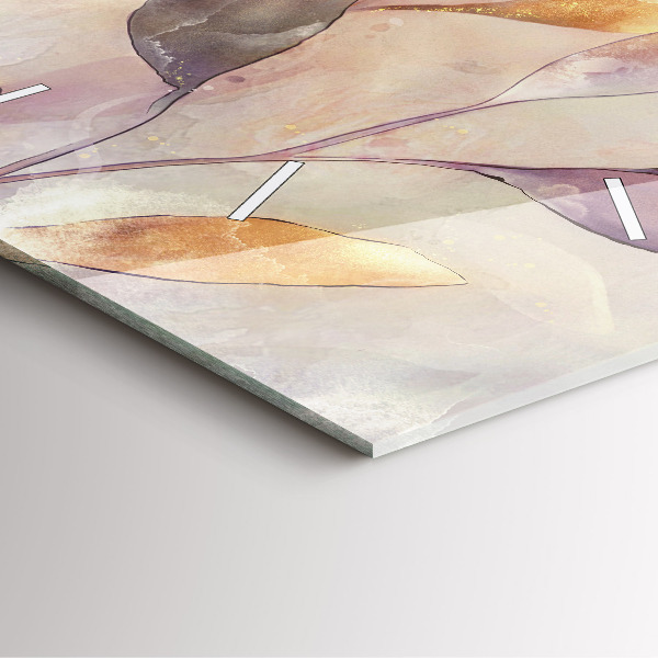 Zegar na ścianę kwadratowy Abstrakcyjne boho liście