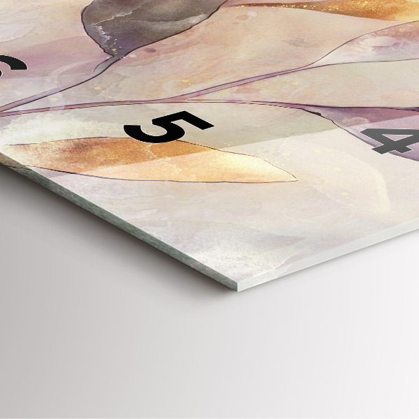 Zegar na ścianę kwadratowy Abstrakcyjne boho liście