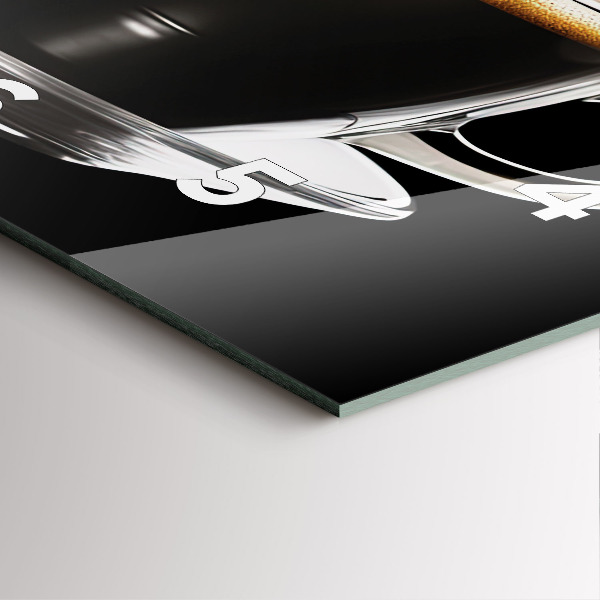 Zegar ścienny kwadratowy Czarna kawa