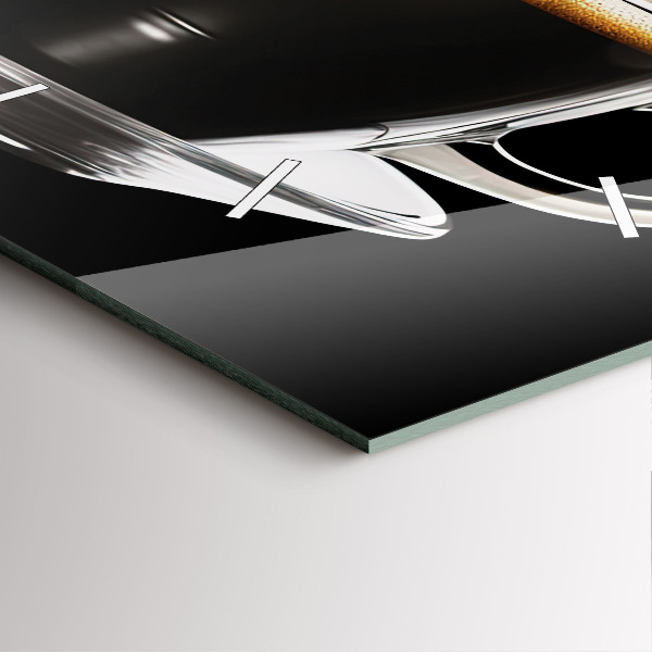 Zegar ścienny kwadratowy Czarna kawa