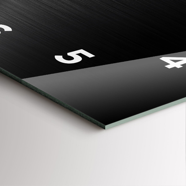 Zegar ścienny kwadratowy Czarno srebrne linie