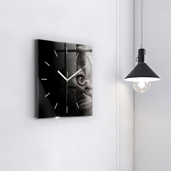 Kwadratowy zegar Pies i kot szkocki