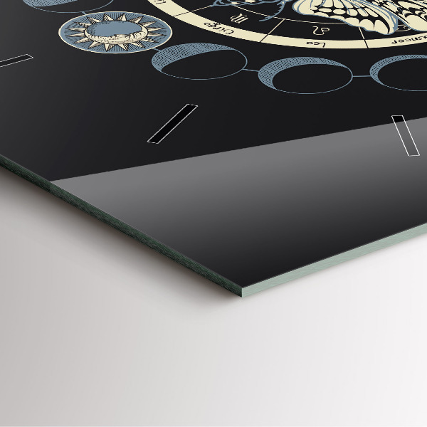 Zegar ścienny kwadratowy Fazy księżyca