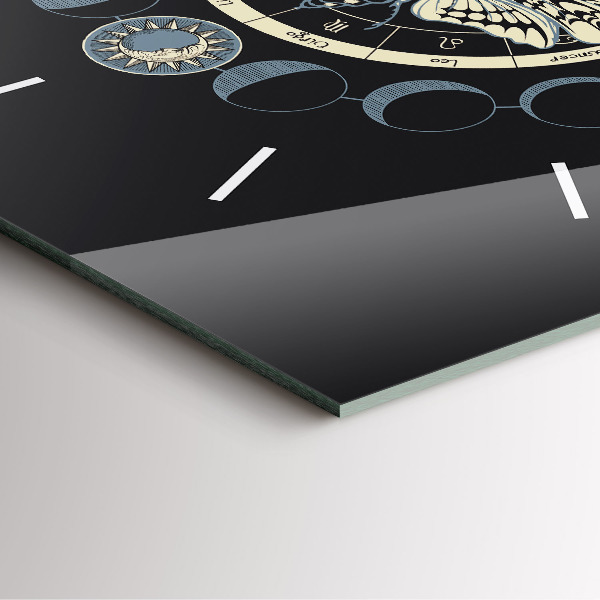 Zegar ścienny kwadratowy Fazy księżyca