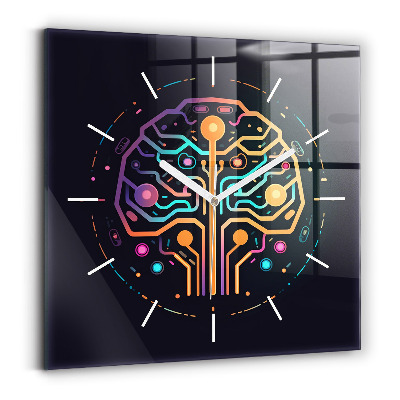 Zegar ścienny kwadratowy Kolorowa abstrakcja